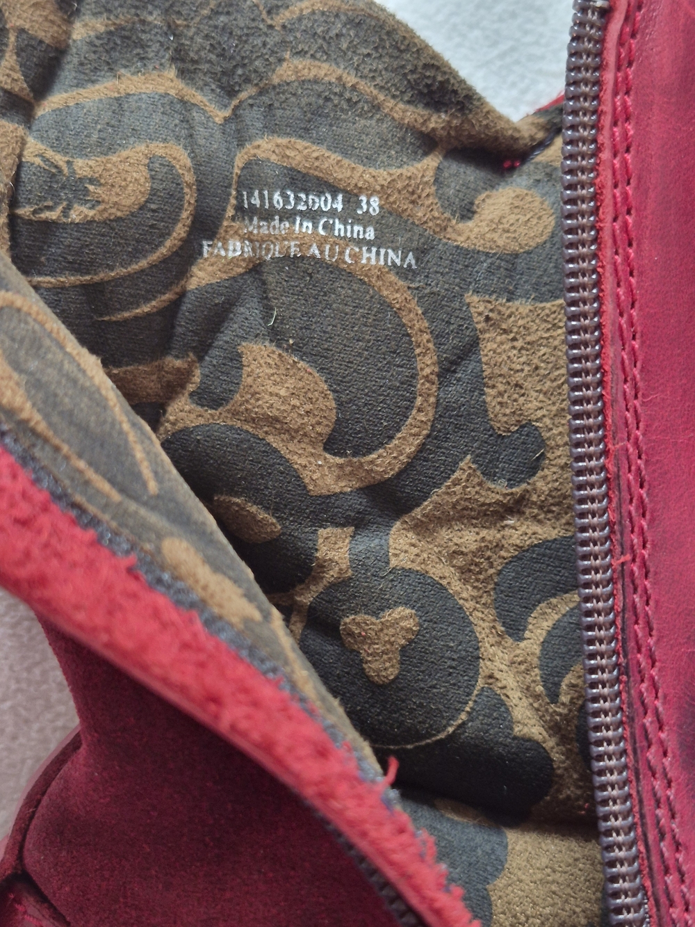 New Women’s Fly London Red Leather and Suede Boots - Picture 8 of 13